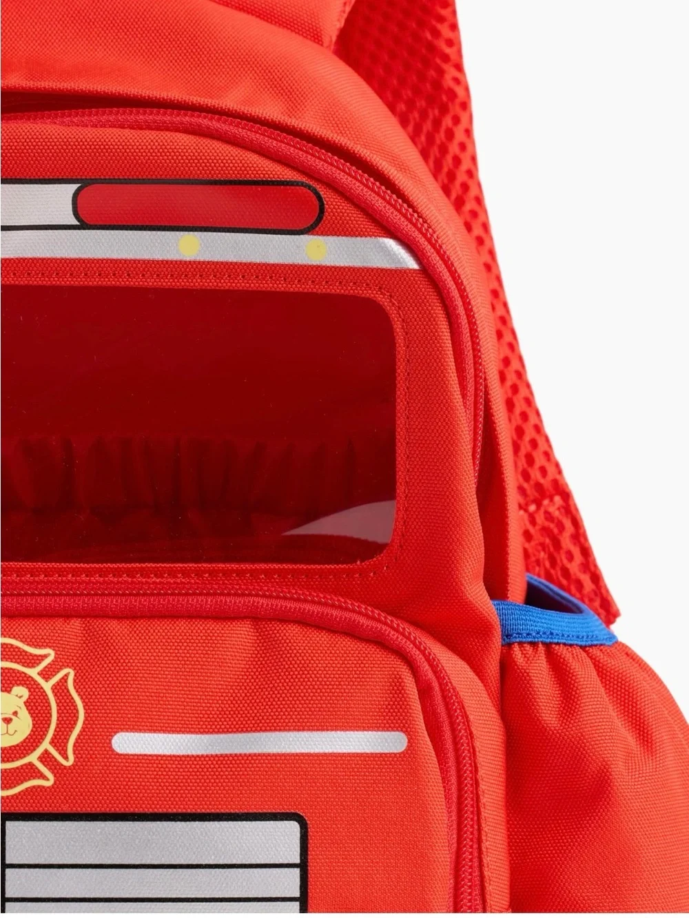 GAP Red Fire Engine Kids Backpack with Blue Accents